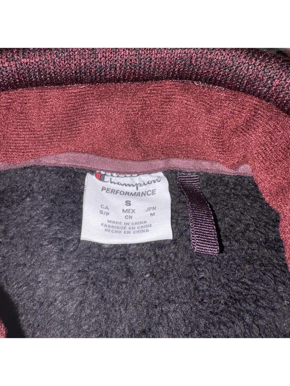 Champion Performance Womans Small Maroon Full-Zip Fleece Jacket 100% Polyester - Picture 9 of 9